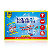 Drain Unblocker for Kitchen & Bathroom Drains – Pack of 10