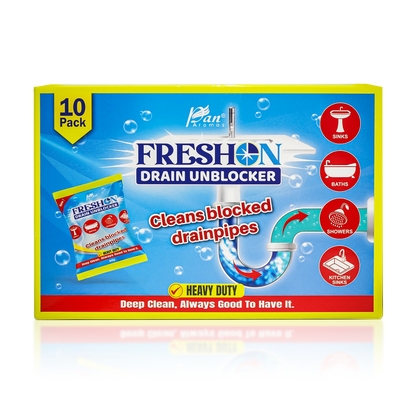 Drain Unblocker for Kitchen & Bathroom Drains – Pack of 10