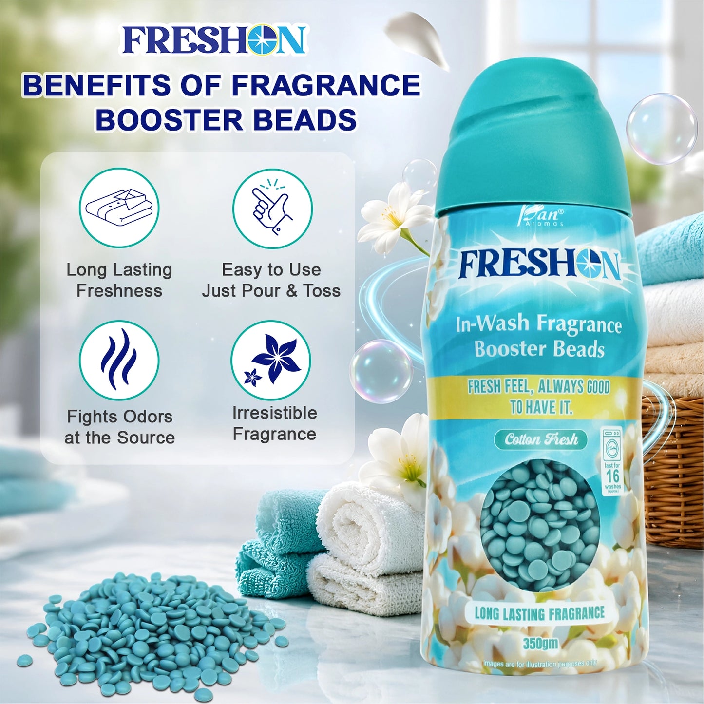 Cotton Fresh In-Wash Fragrance Booster Beads – 350g