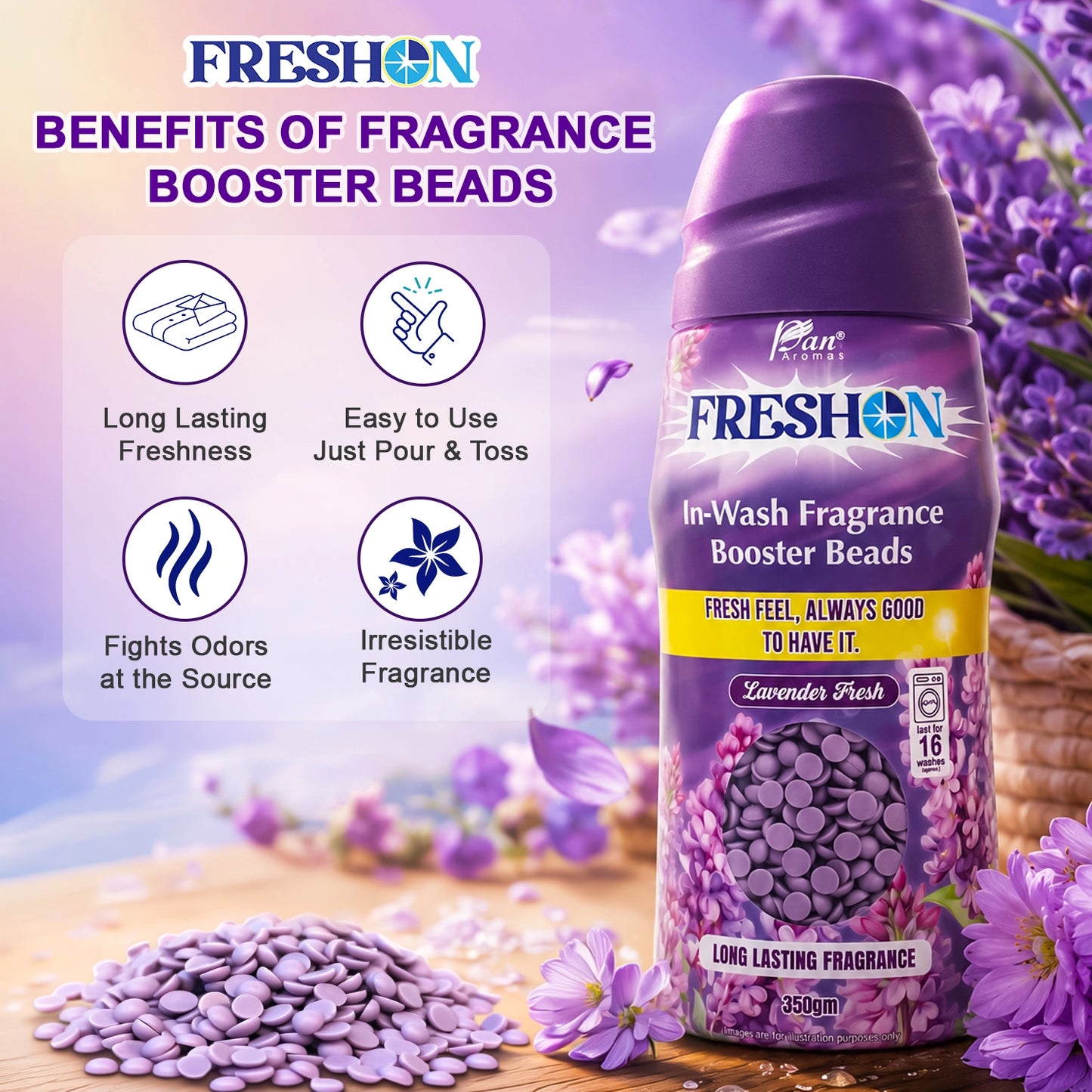 Lavender Fresh In-Wash Fragrance Booster Beads – 350g