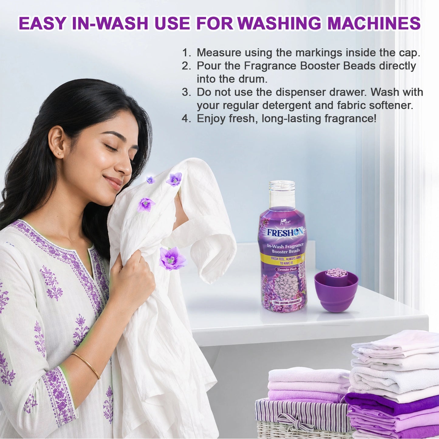 Lavender Fresh In-Wash Fragrance Booster Beads – 350g