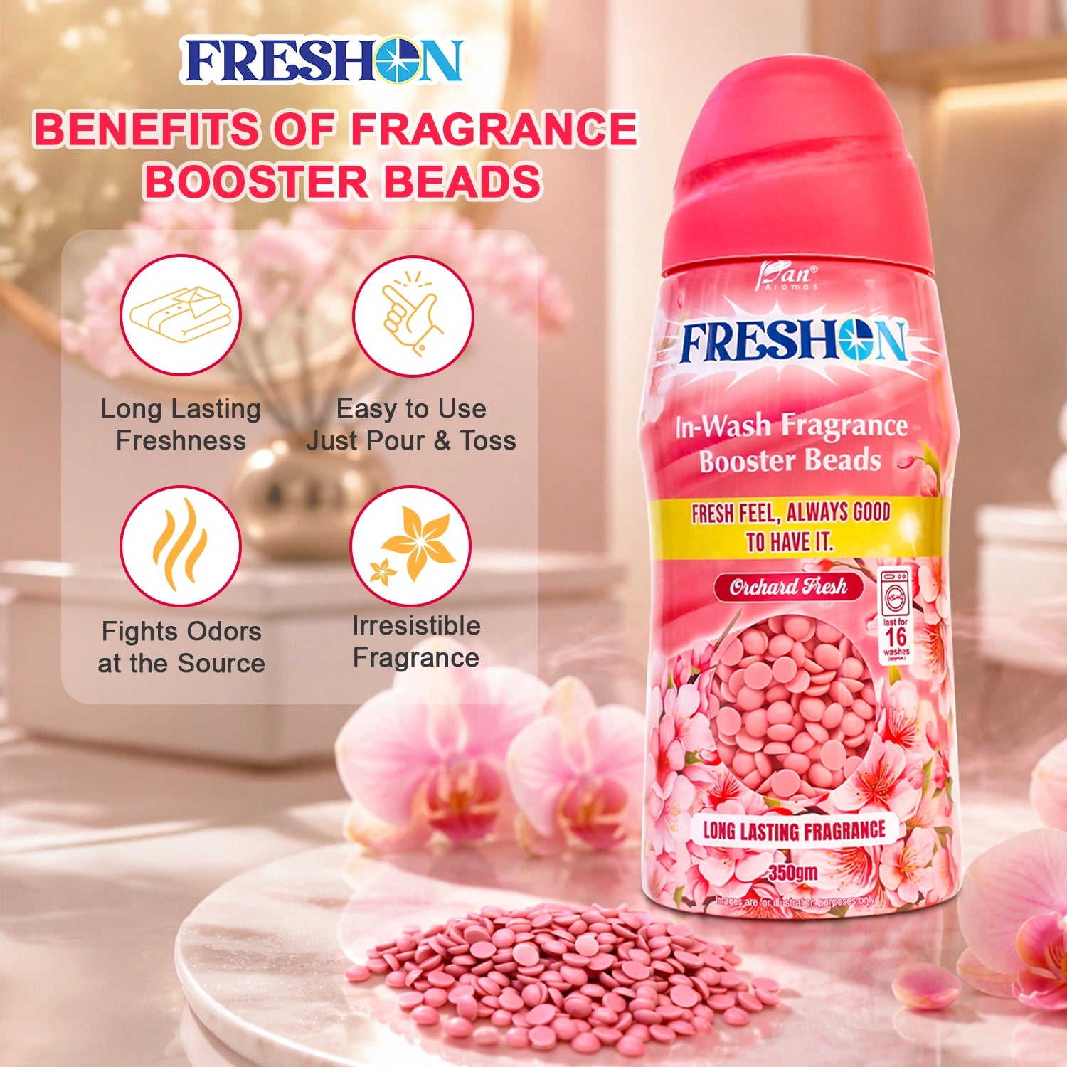 Orchard Fresh In-Wash Fragrance Booster Beads – 350g
