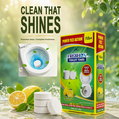 Power Fizz Toilet Cleaner Tablets – Fresh Lime (Pack of 10)