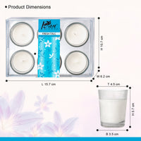 6 Pack Votive Glass Candle- Fresh Talc
