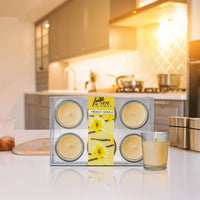 6 Pack Votive Glass Candle- French Vanilla