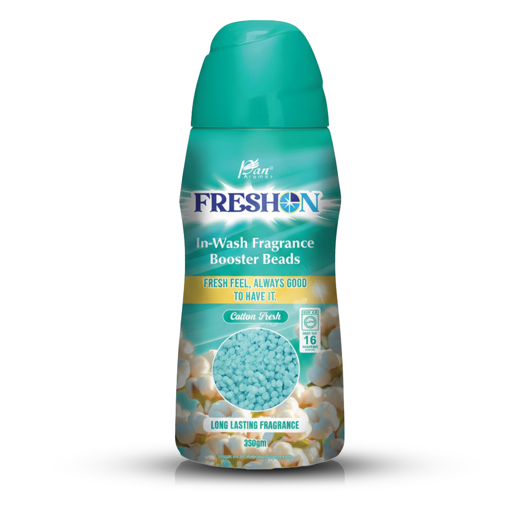 FRESHON  by Pan Aromas (Cotton Fresh) In-Wash Fragrance Booster Beads 350g | Long-Lasting Laundry Freshener | Works with All Washing Machines | Gentle on Fabrics | Lasts Up to 16 Washes
