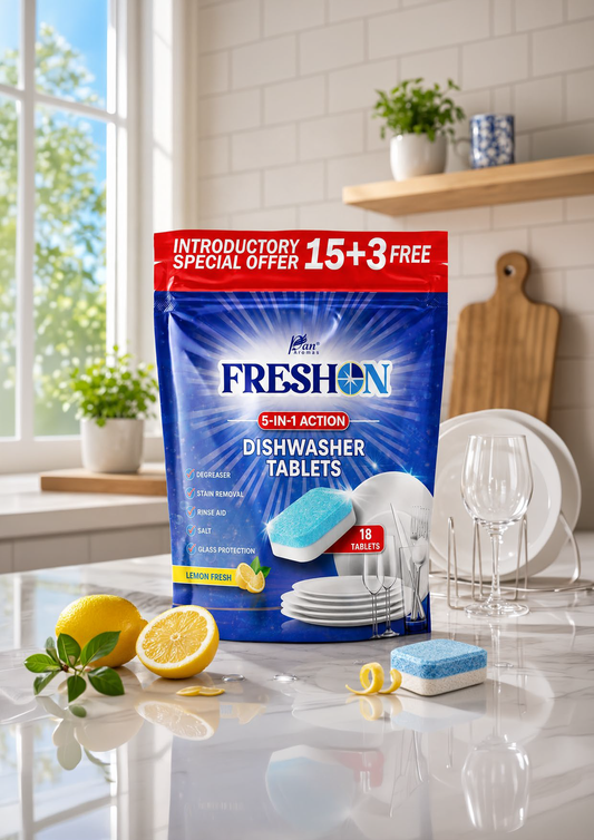 Lemon Fresh 5-in-1 Dishwasher Detergent Tablets