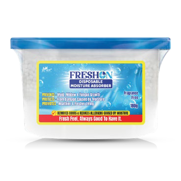 FRESHON  by Pan Aromas - Disposable Moisture Absorber 180g | Dehumidifier for Wardrobe, Closet, Shoe Rack, Car, Storage Boxes & Cabinets | Absorbs Up to 400ml Water