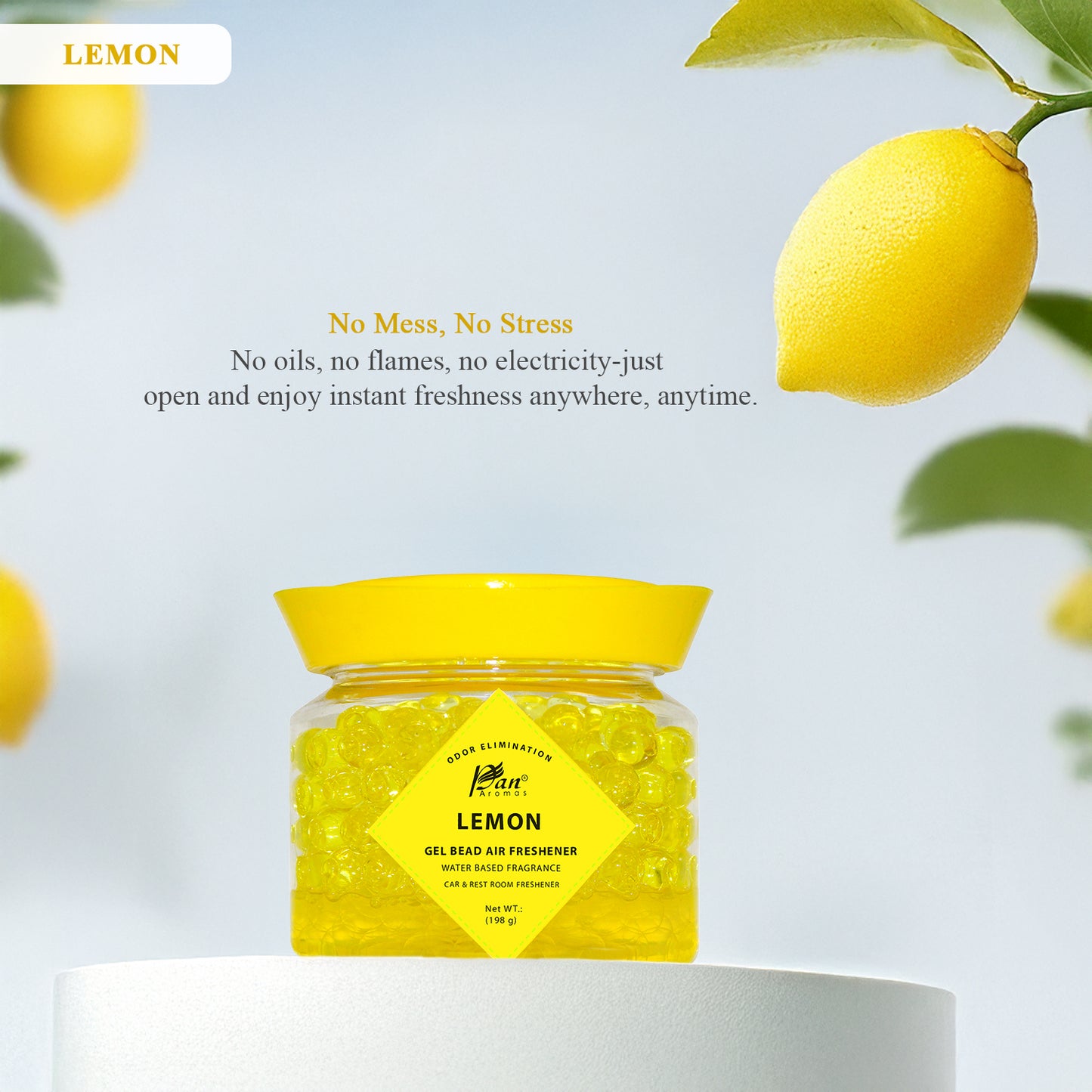 Gel Bead Air Freshener - Lemon (198 gms)