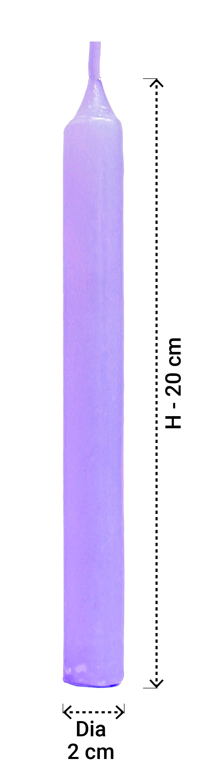 4 -Pack Unscented Dinner Candle - Purple