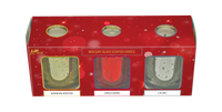 Set of 3 Mercury Glass Scented Candles – Sandalwood, Orchard & Lilac (45g Each)
