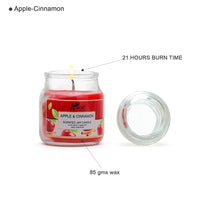 Jar Glass Candle With Lid – Apple & Cinnamon (85g)