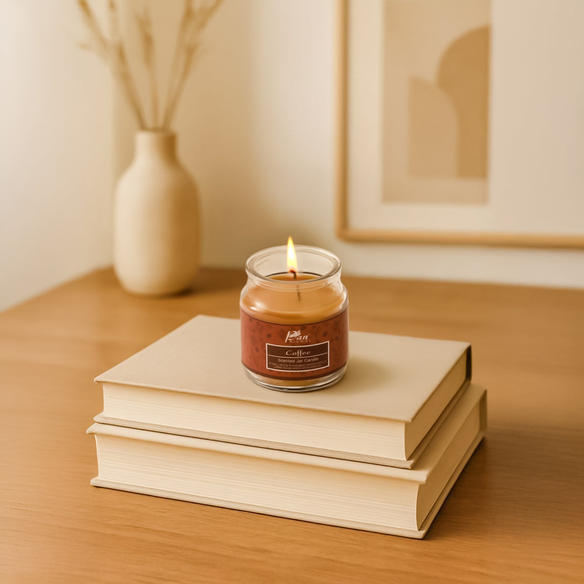 Jar Glass Candle With Lid – Coffee (85g)