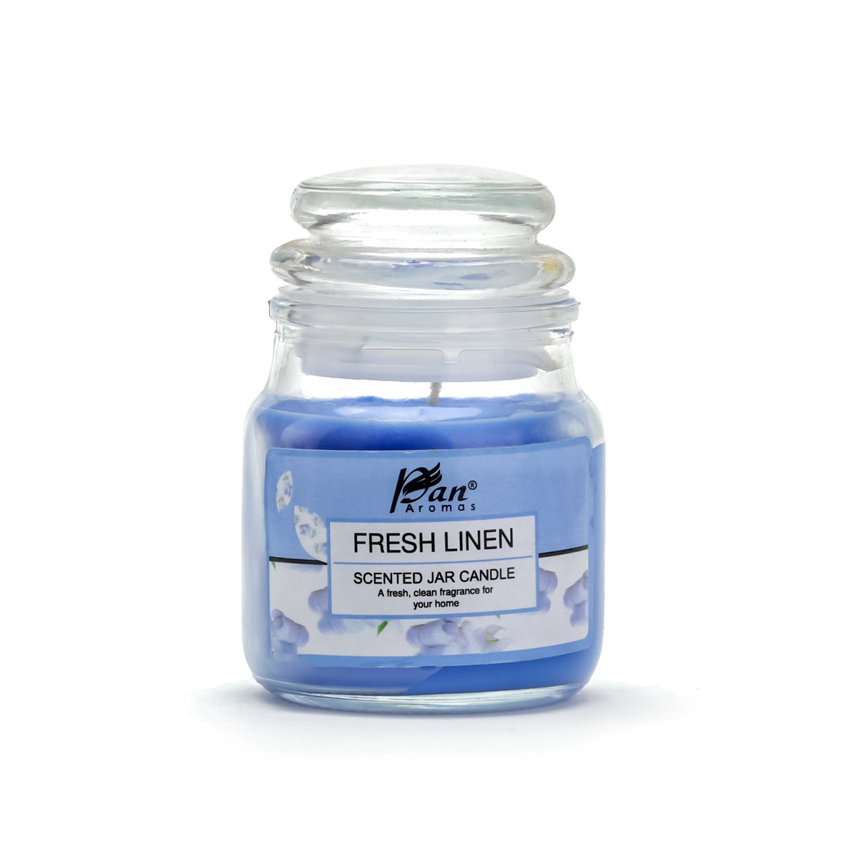 Jar Glass Candle With Lid – Fresh Linen (85g)