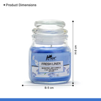 Jar Glass Candle With Lid – Fresh Linen (85g)
