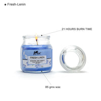 Jar Glass Candle With Lid – Fresh Linen (85g)