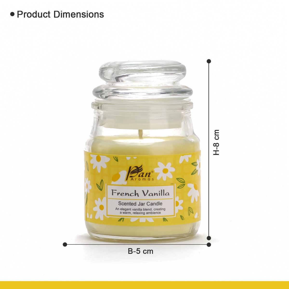 Jar Glass Candle With Lid – French Vanilla (85g)