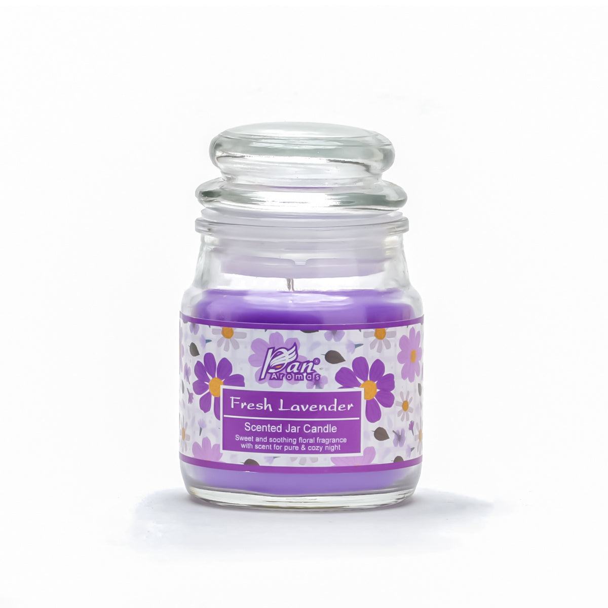 Jar Glass Candle With Lid – Fresh Lavender (85g)