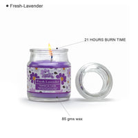 Jar Glass Candle With Lid – Fresh Lavender (85g)