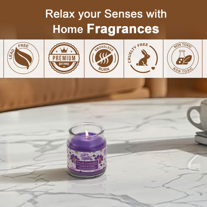 Jar Glass Candle With Lid – Fresh Lavender (85g)