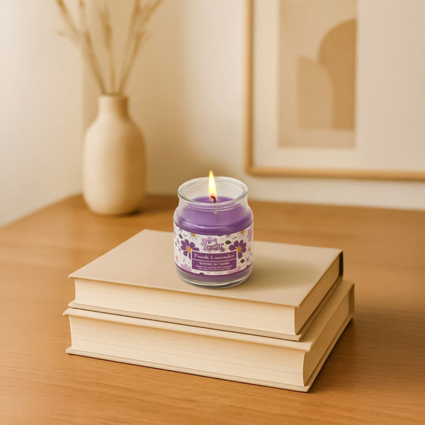 Jar Glass Candle With Lid – Fresh Lavender (85g)