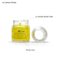 Jar Glass Candle With Lid – Lemon Grass (85g)