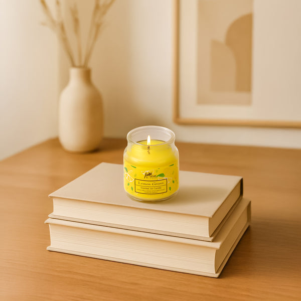 Jar Glass Candle With Lid – Lemon Grass (85g)