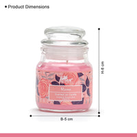 Jar Glass Candle With Lid– Rose (85g)