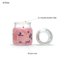 Jar Glass Candle With Lid– Rose (85g)