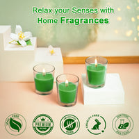 6 Pack Votive Glass Candle- Jasmine