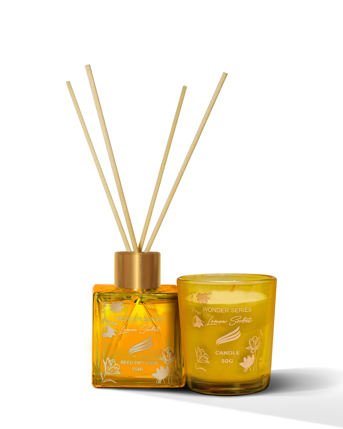 Wonder Series - Lemon Sorbet (Special Combo) Reed Diffuser (50ml) & Scented Candle (50g)