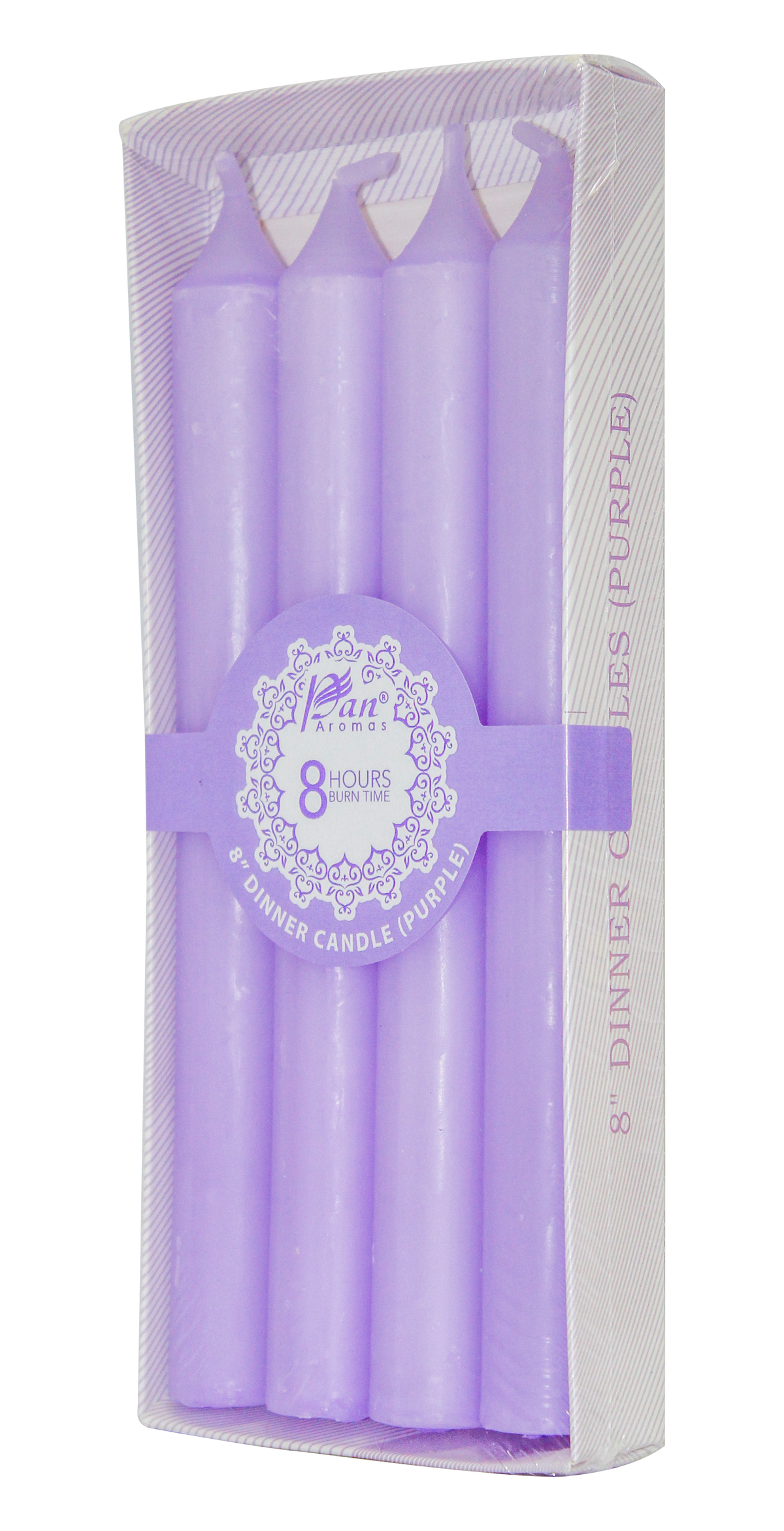 4 -Pack Unscented Dinner Candle - Purple