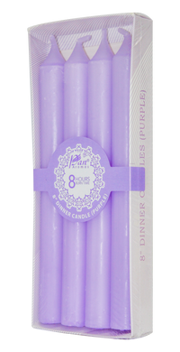 4 -Pack Unscented Dinner Candle - Purple