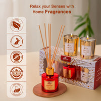 Moments Reed Diffuser & Candle Gift Set - Golden Amber Fragrance