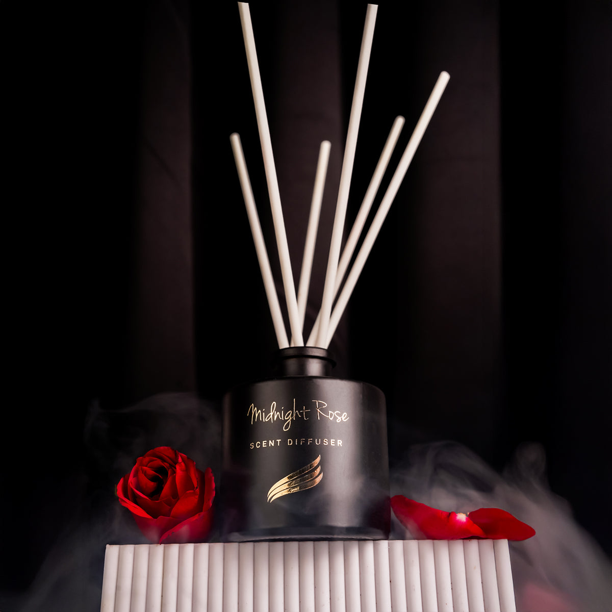 Midnight Rose Scented Reed Diffuser - Crystal Collection (100ml)