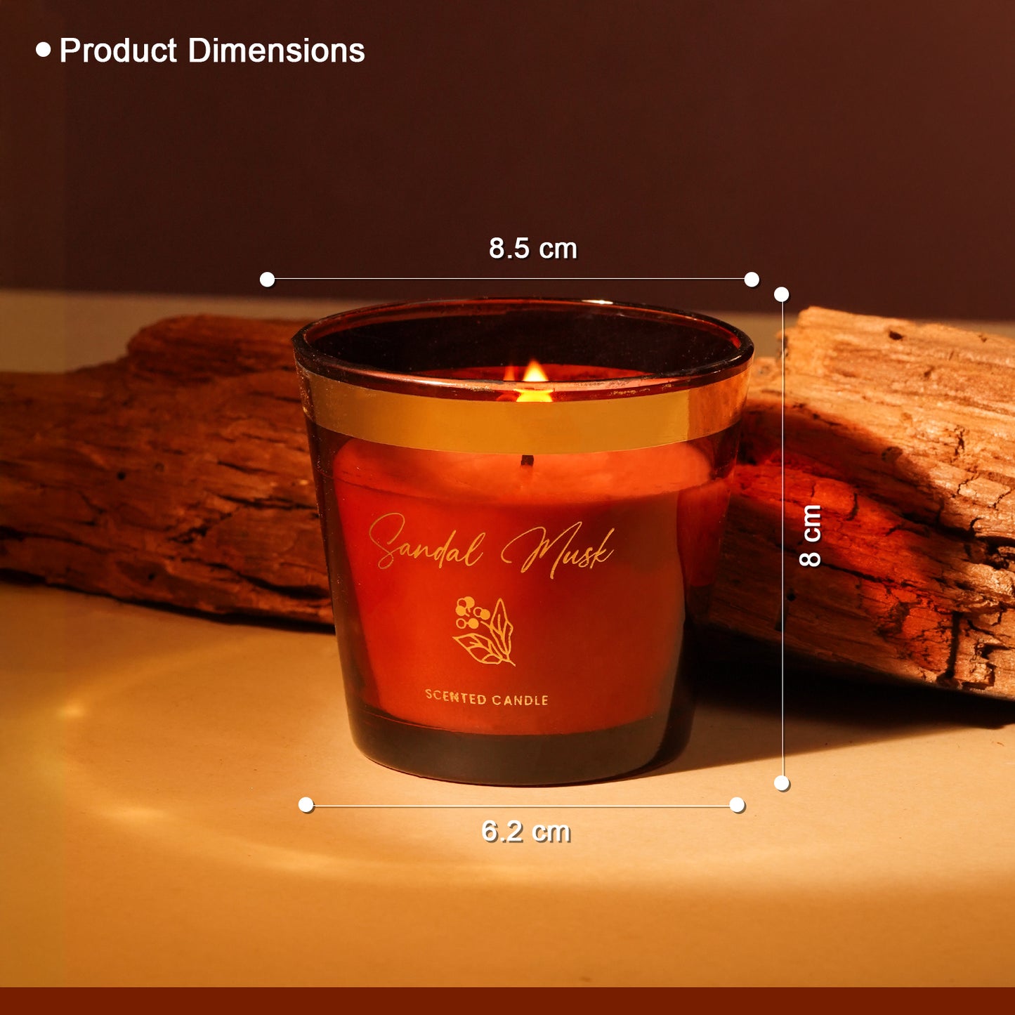 Sandal Musk Scented Candle - Oriental Collection (120gms)