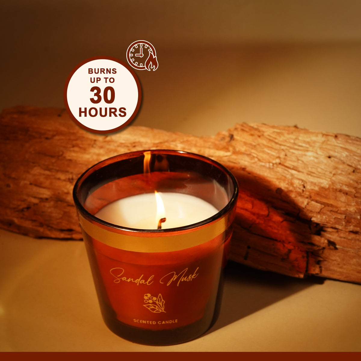 Sandal Musk Scented Candle - Oriental Collection (120gms)
