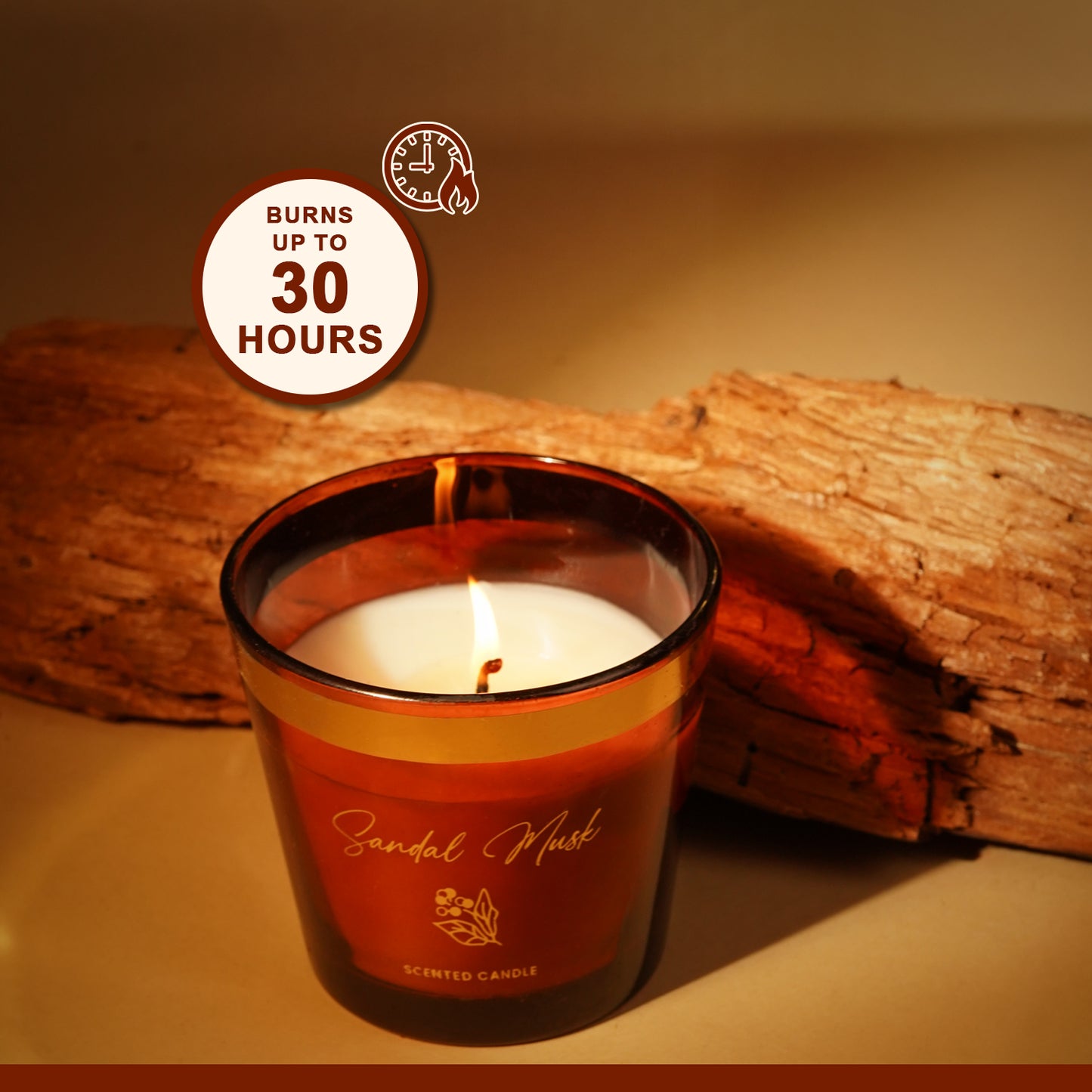 Sandal Musk Scented Candle - Oriental Collection (120gms)