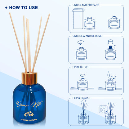 Ocean Mist Scented Reed Diffuser - Oriental Collection (100ml)