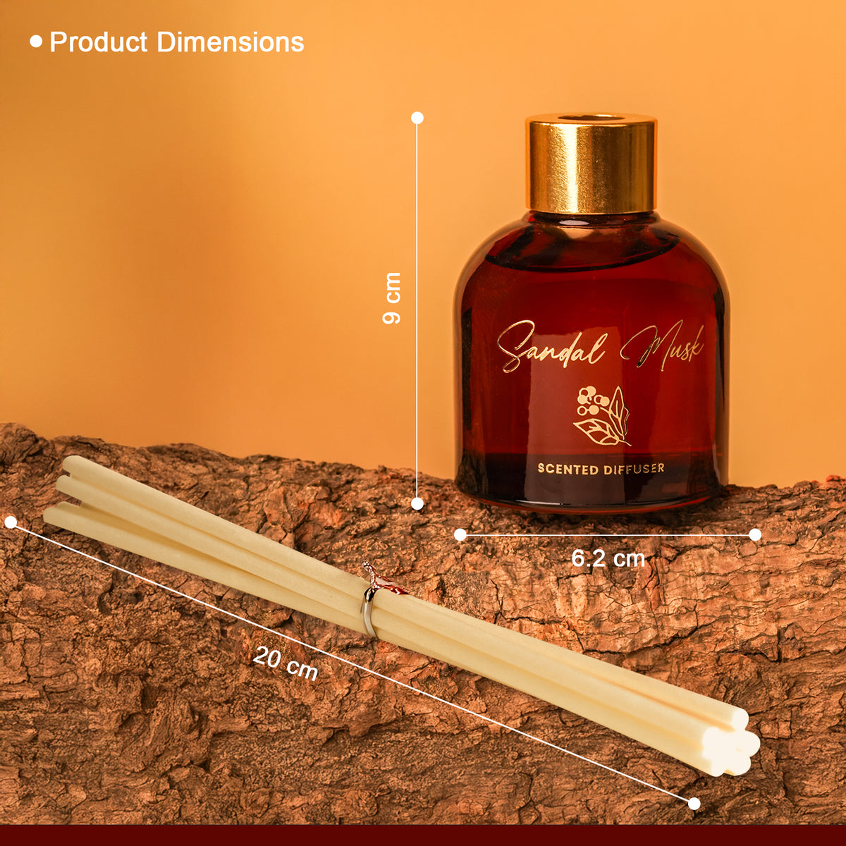 Sandal Musk Scented Reed Diffuser - Oriental Collection (100ml)