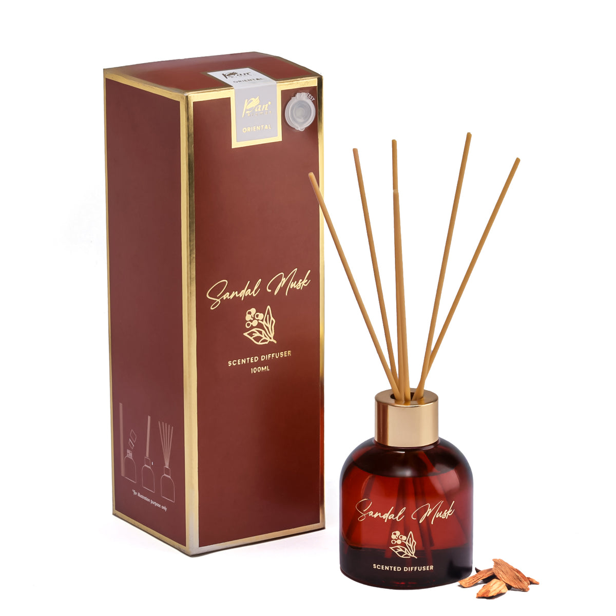 Sandal Musk Scented Reed Diffuser - Oriental Collection (100ml)
