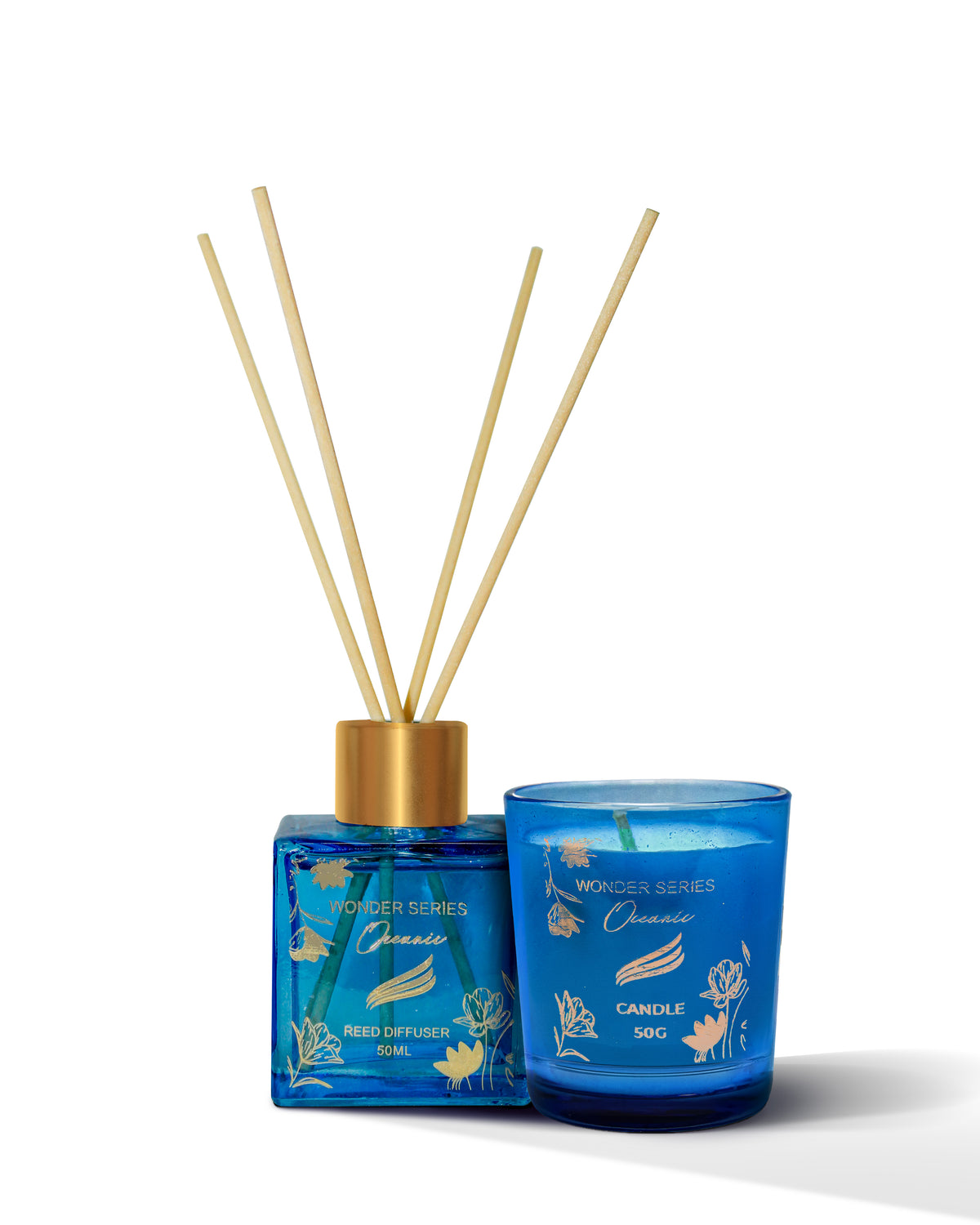 Wonder Series - Oceanic (Special Combo) Reed Diffuser (50ml) & Scented Candle (50g)