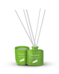 Crystal Collection - Pure Jasmine (Special Combo) Reed Diffuser (100ml) & Scented Candle (150g)