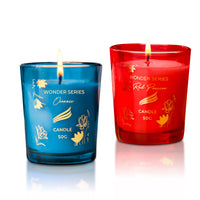 2 -Pack Wonder Series Shot Glass Candle -Red Passion and Oceanic