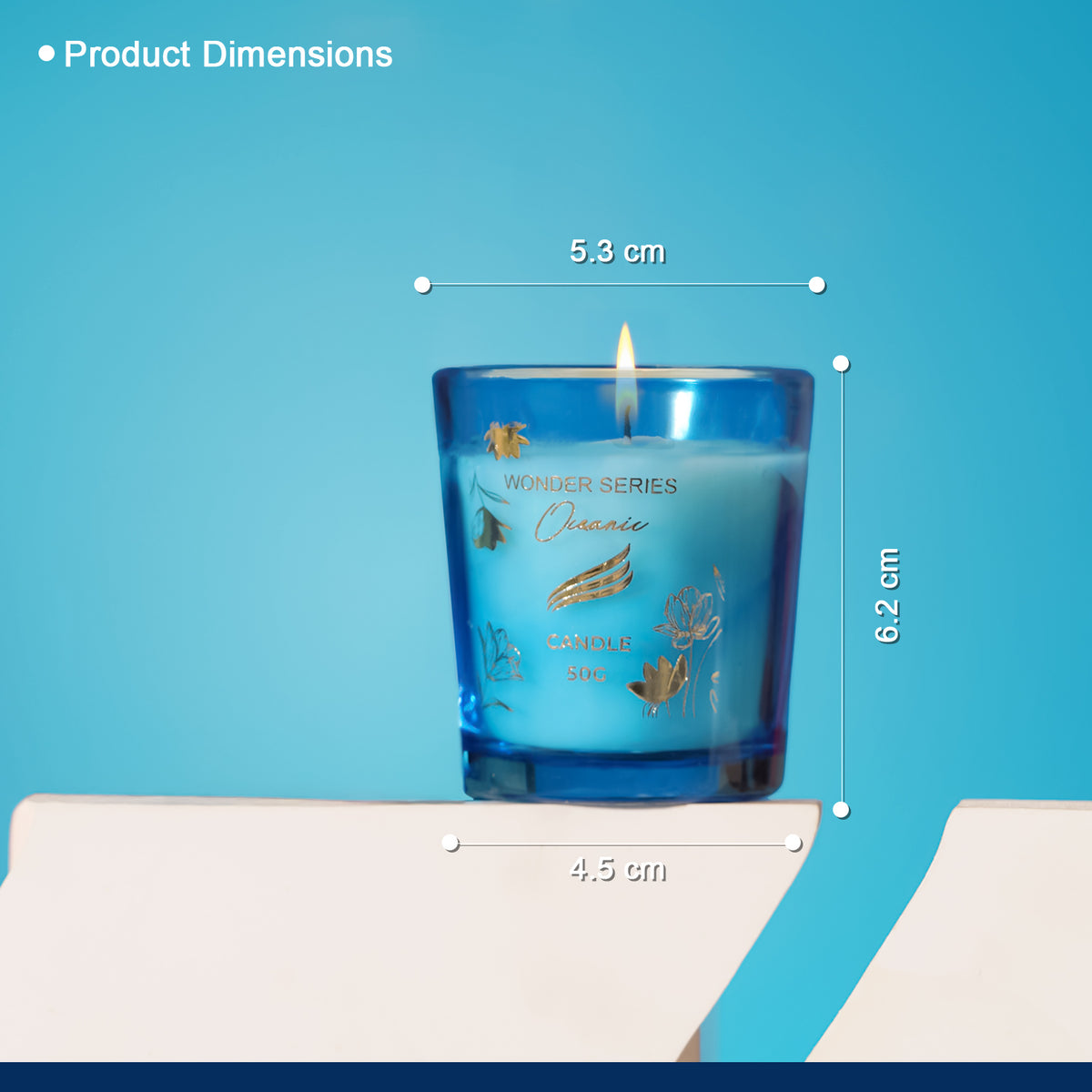2 -Pack Wonder Series Shot Glass Candle -Red Passion and Oceanic