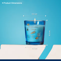 2 -Pack Wonder Series Shot Glass Candle -Red Passion and Oceanic