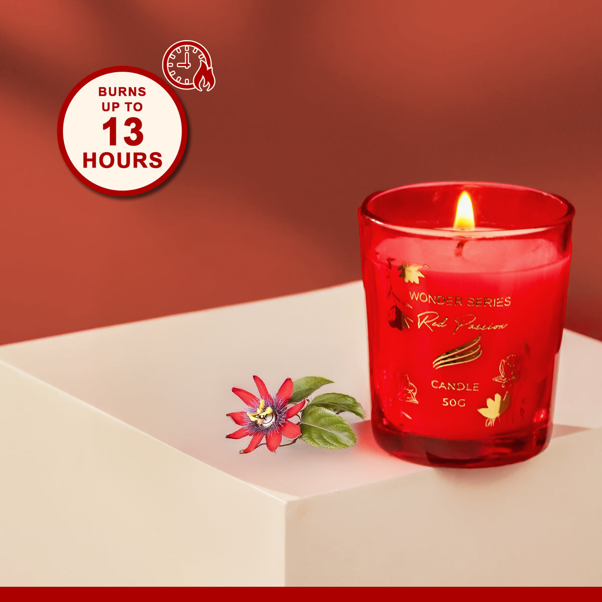 2 -Pack Wonder Series Shot Glass Candle -Red Passion and Oceanic