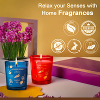 2 -Pack Wonder Series Shot Glass Candle -Red Passion and Oceanic