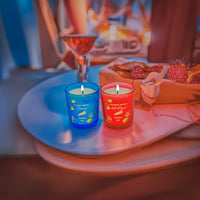 2 -Pack Wonder Series Shot Glass Candle -Red Passion and Oceanic