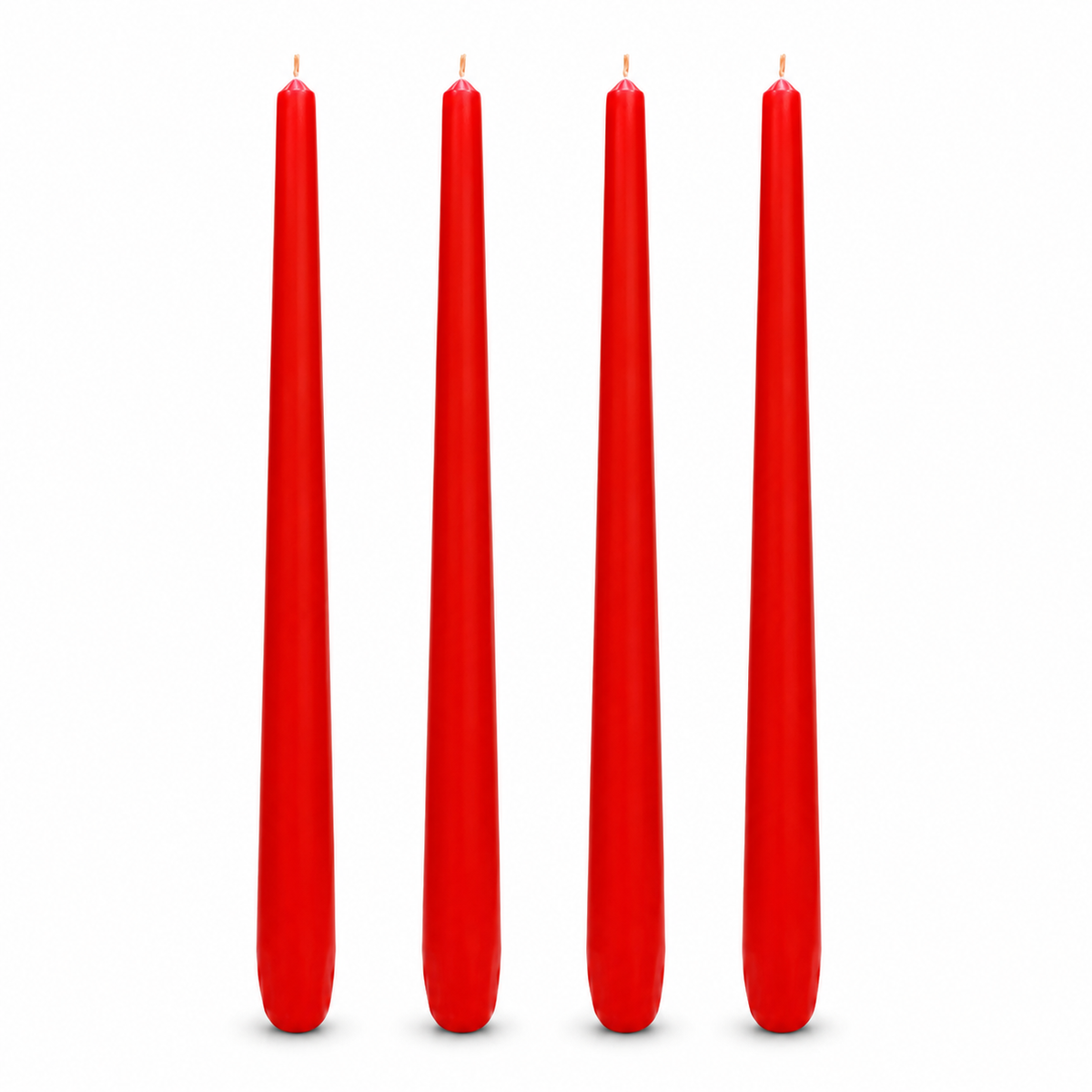 4 -Pack Unscented Dinner Candle - Red